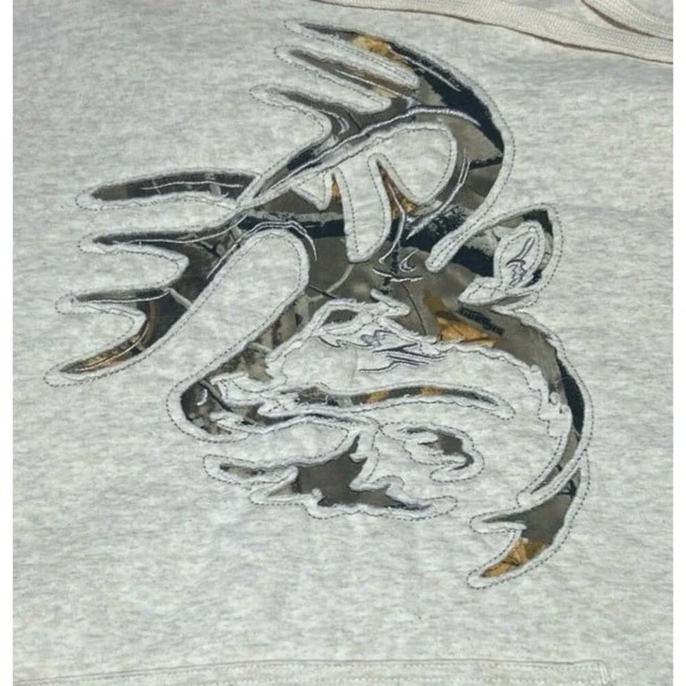 Legendary Whitetails Men's 2XT Oatmeal Heather Camo Accents Graphic Hoodie